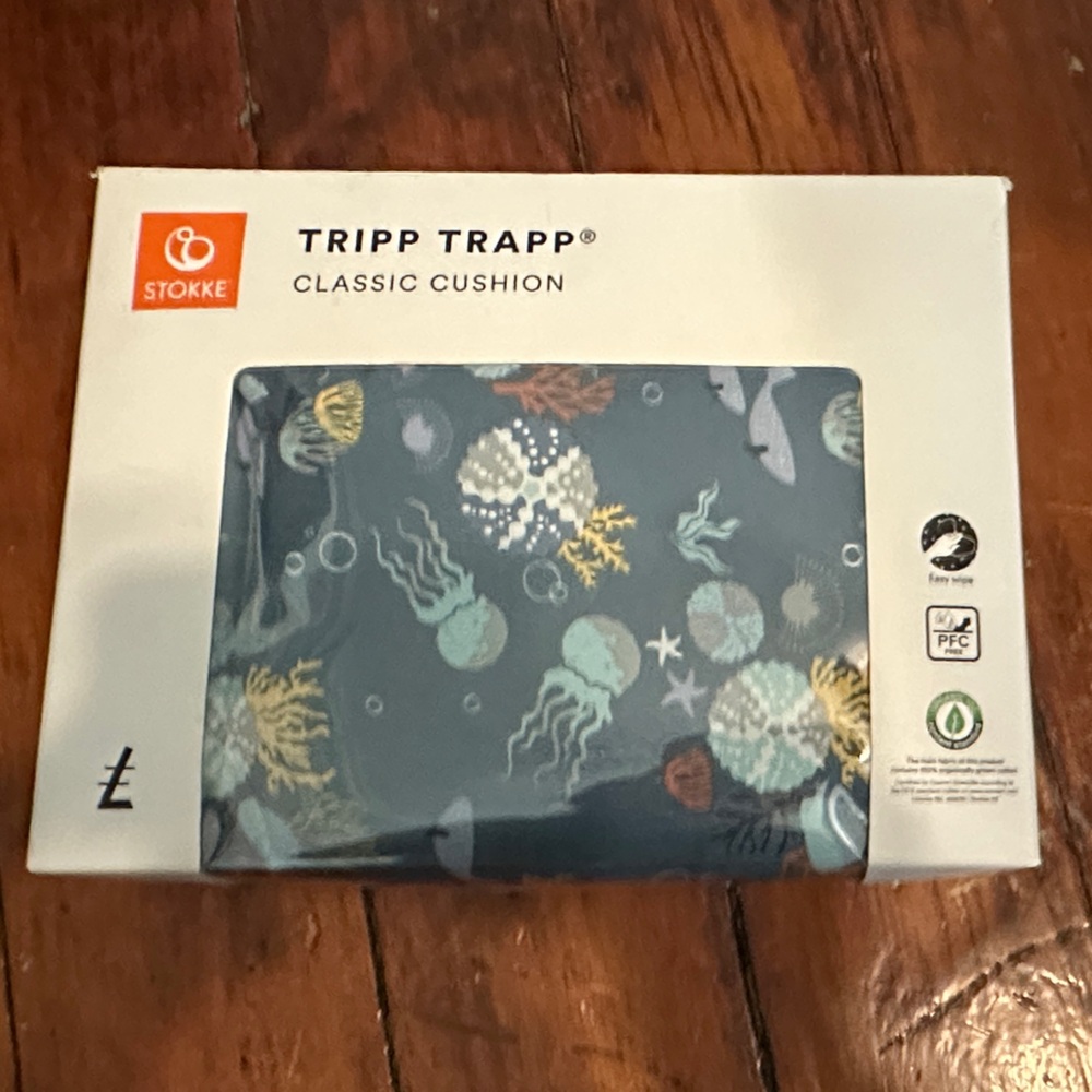 Stokke Tripp Trapp Classic Cushion - Teal Ocean Print